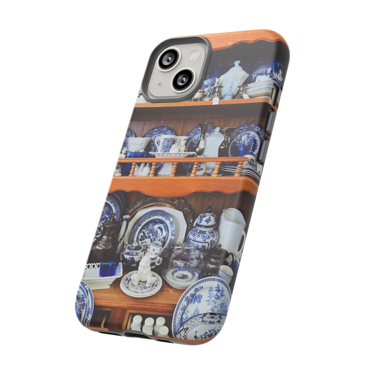 Blue & White Curio Charm Tough Phone Case. Classic China-Inspired Design with Timeless Elegance for Your iPhone, Samsung, or Google Pixel