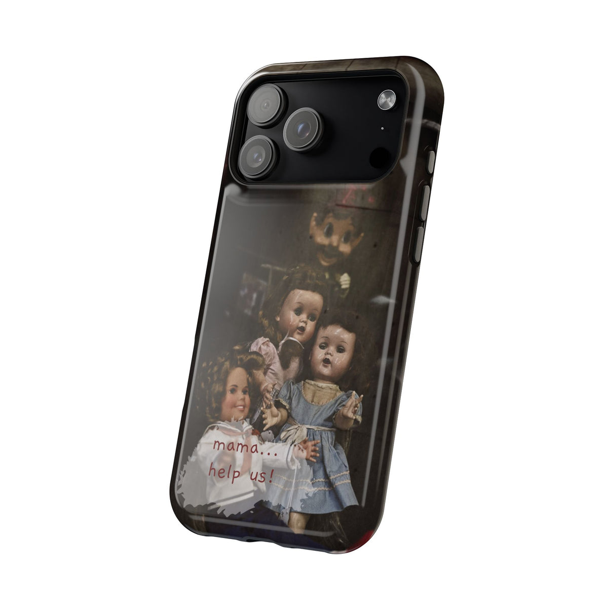 Personalized Creepy Doll MagSafe Tough Phone Case – Gothic Vintage Graphic
