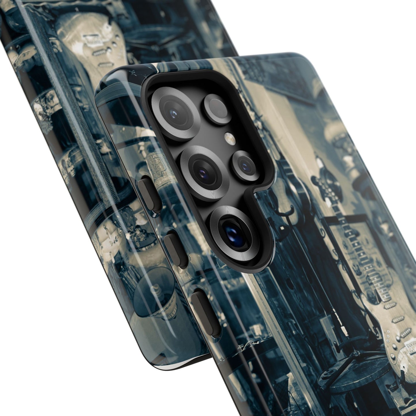 Guitar Vintage Phone Case, Tough Cases, Music Lover Gift, Rock & Roll Accessories, Unique Guitar Artwork, Phone Protection
