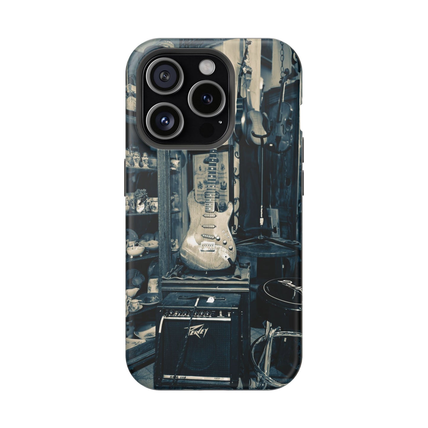Vintage Electric Guitar Shop Phone Case | Magnetic Impact-Resistant Case