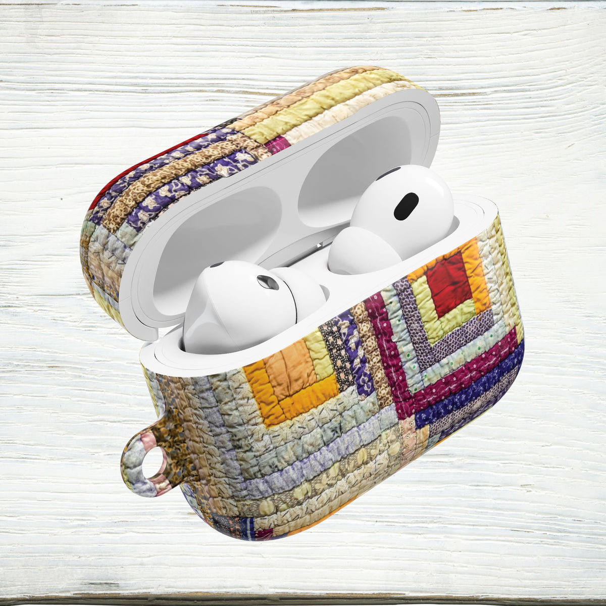Vintage Log Cabin Quilt AirPods & AirPods Pro Case – Protective Cover