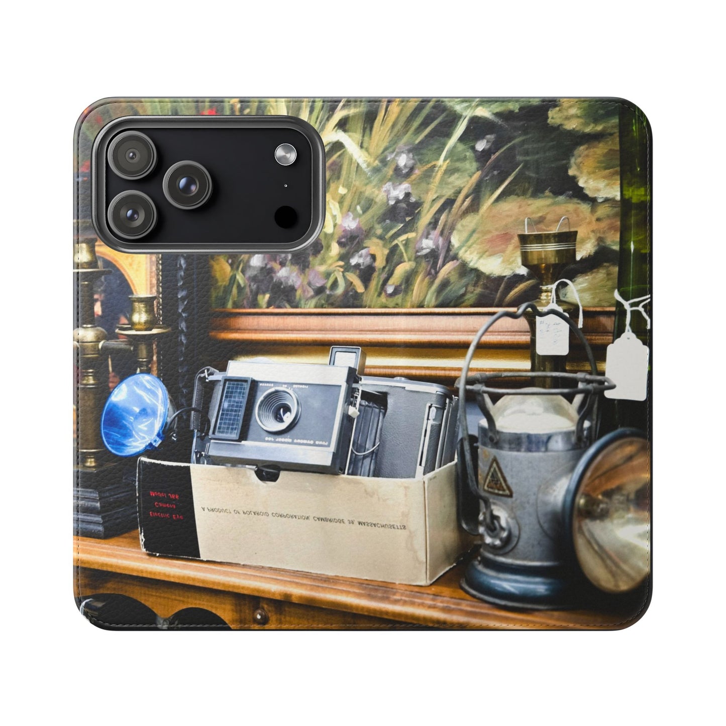Vintage Camera Flip Case - Retro Style Phone Wallet Cover