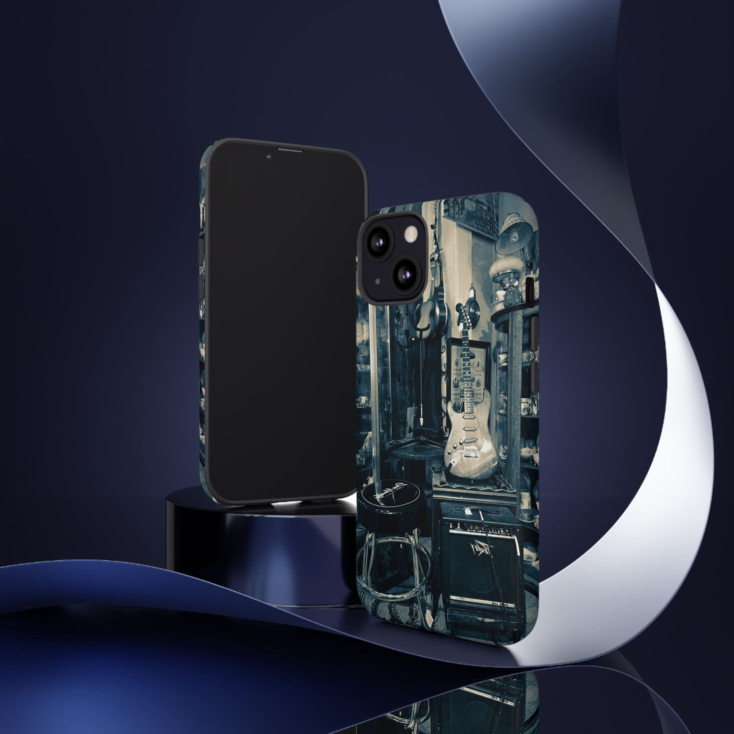 Guitar Vintage Phone Case, Tough Cases, Music Lover Gift, Rock & Roll Accessories, Unique Guitar Artwork, Phone Protection