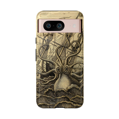 Vintage Kraken Tough Phone Case – Nautical Sea Monster Graphic