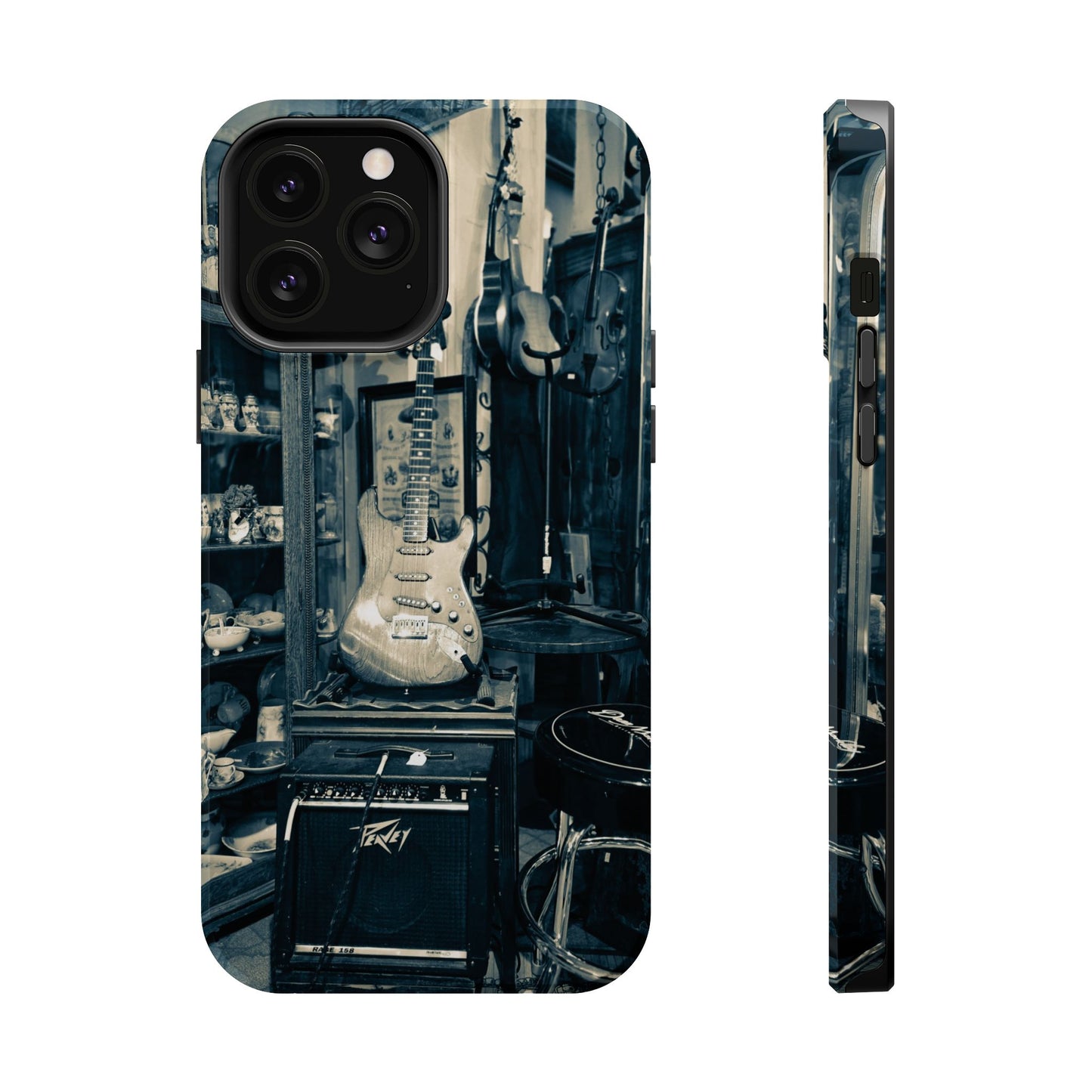 Vintage Electric Guitar Shop Phone Case | Magnetic Impact-Resistant Case