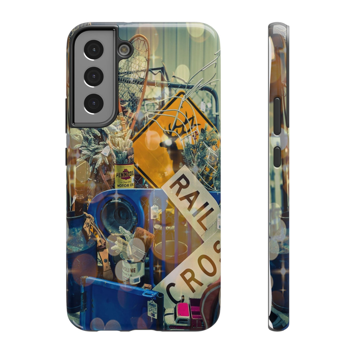 Vintage Railroad Crossing Collage Phone Case