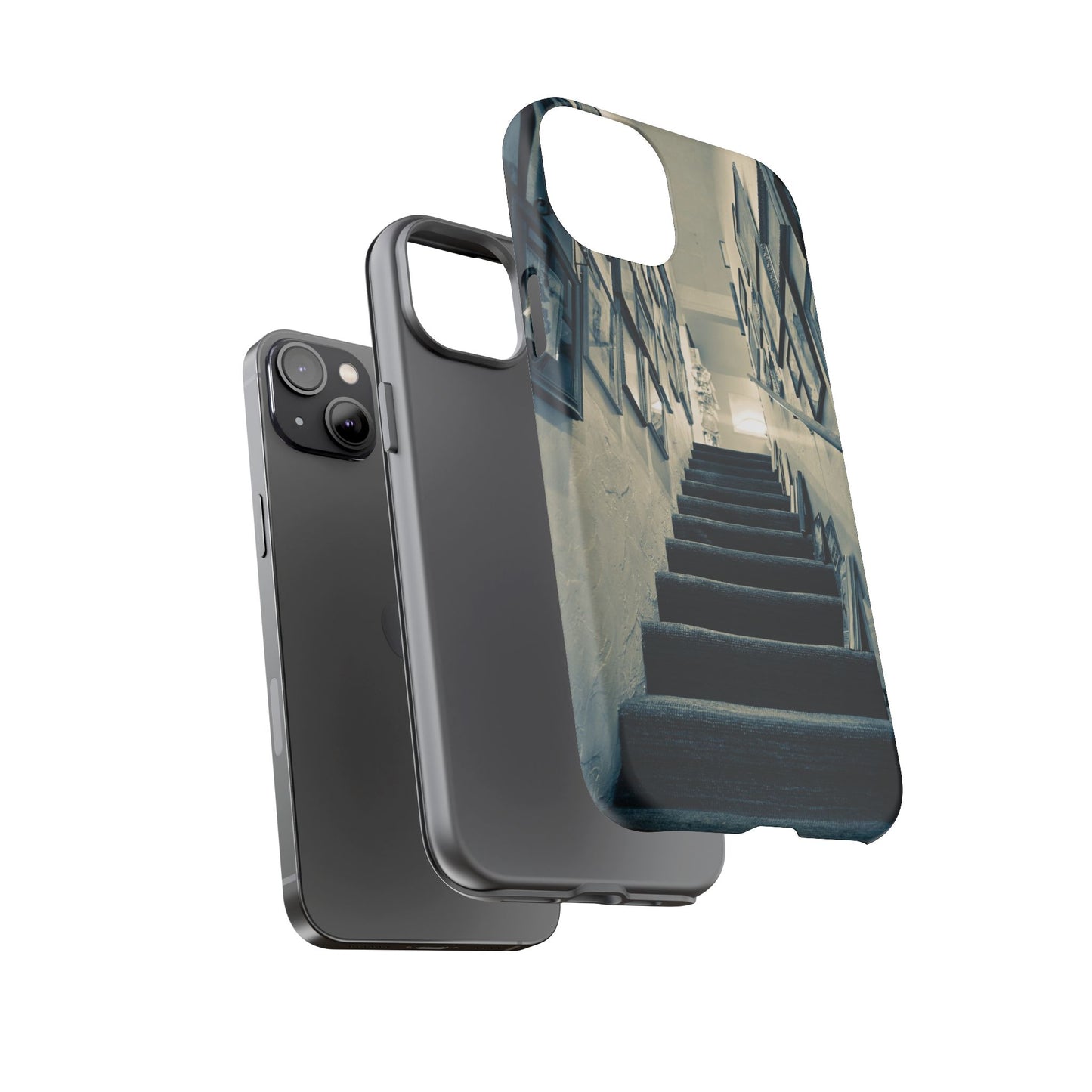 Vintage Style Tough Cases: Artistic Phone Case with Stairway Design, Unique Mobile Cover, Creative Gift for Art Lovers, Stylish Accessory