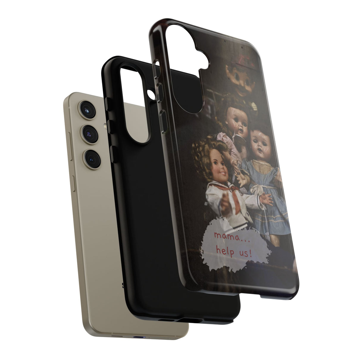 Personalized Creepy Doll Tough Phone Case – Gothic Vintage Graphic
