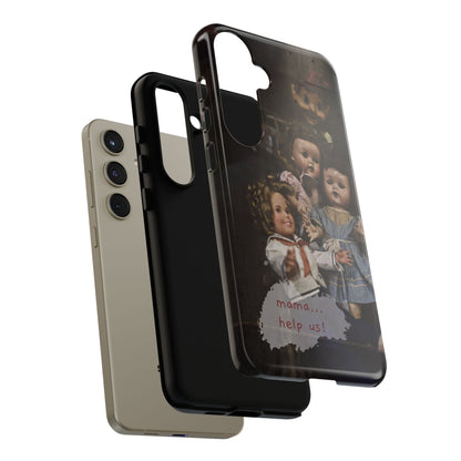 Personalized Creepy Doll Tough Phone Case – Gothic Vintage Graphic