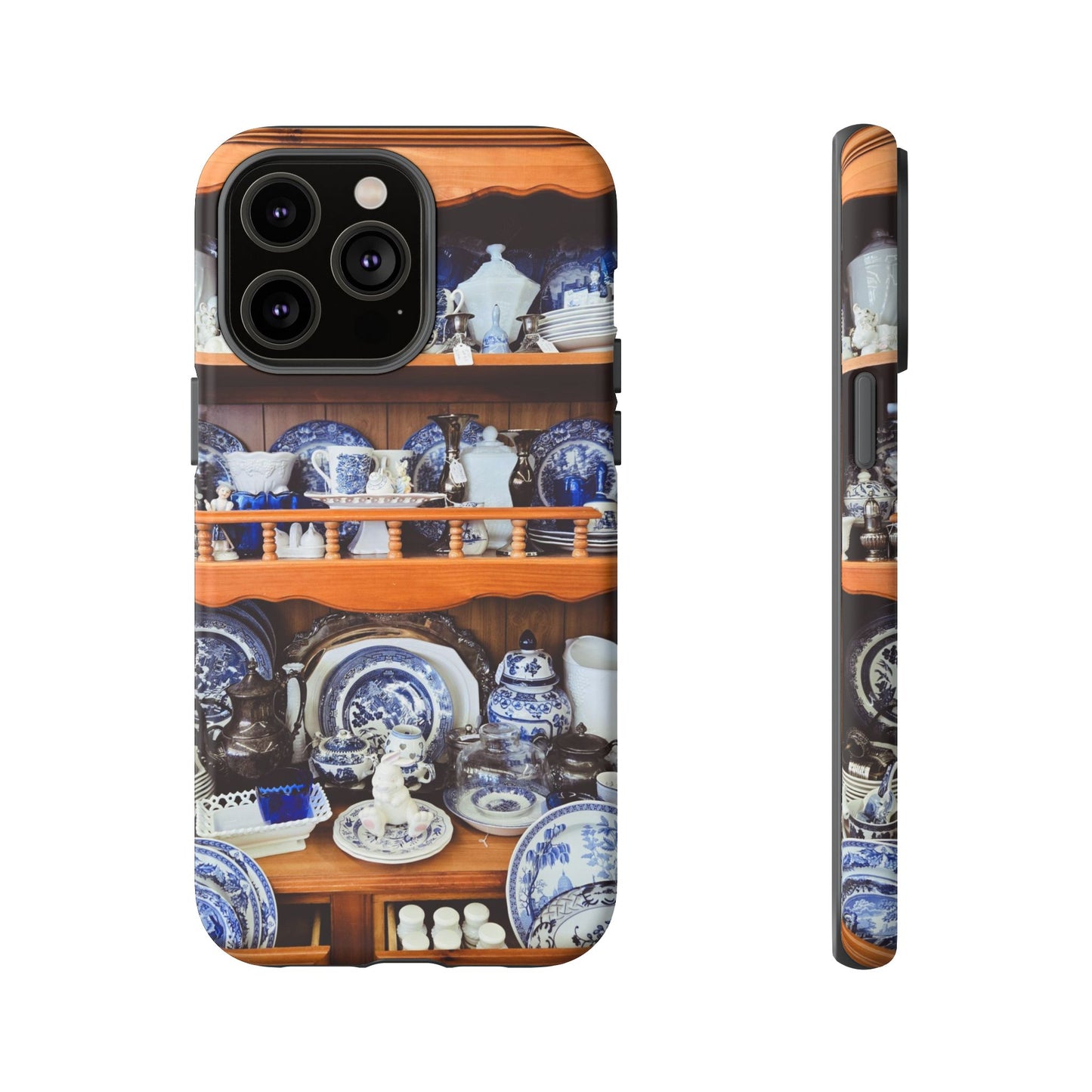 Blue & White Curio Charm Tough Phone Case. Classic China-Inspired Design with Timeless Elegance for Your iPhone, Samsung, or Google Pixel