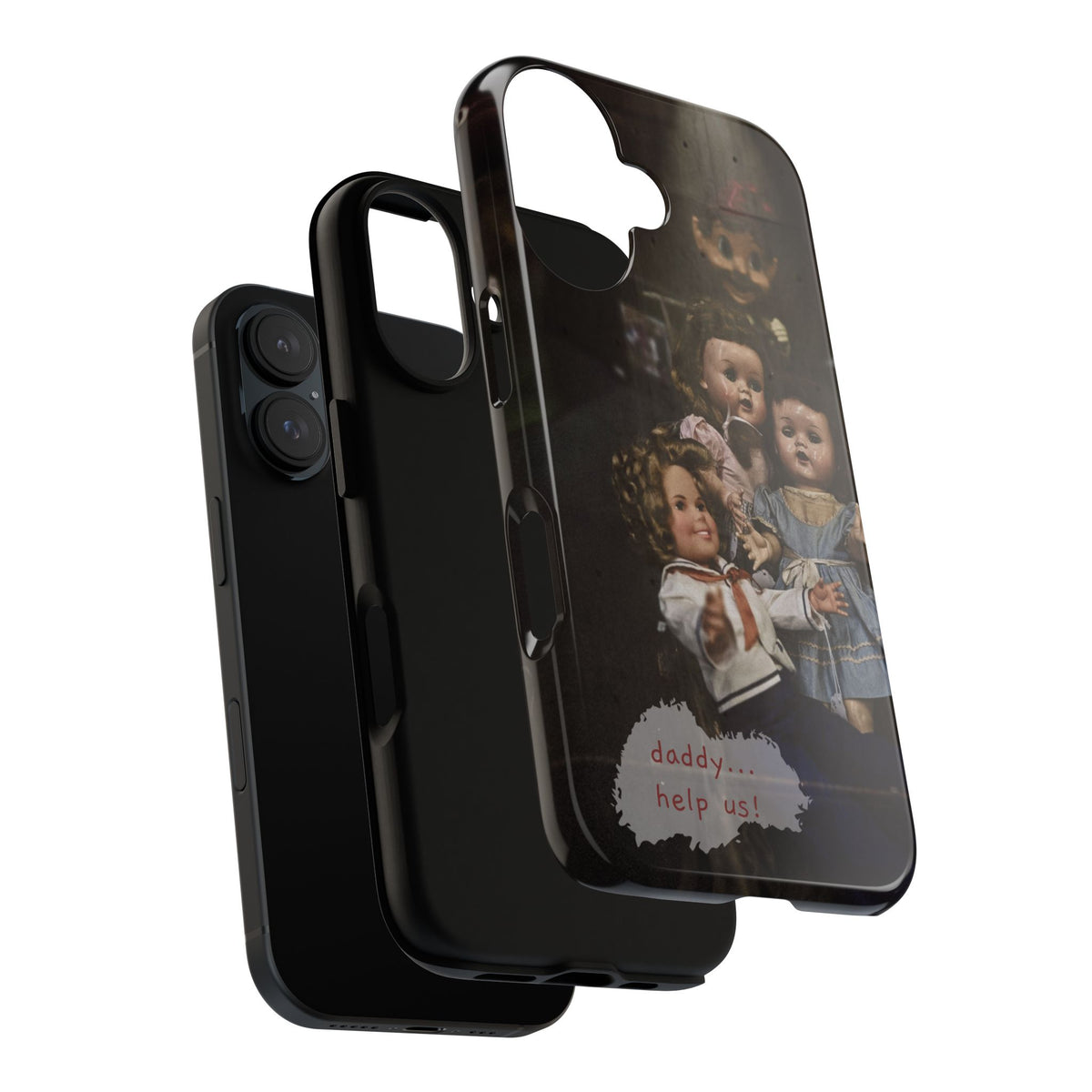 Personalized Creepy Doll Tough Phone Case – Gothic Vintage Graphic