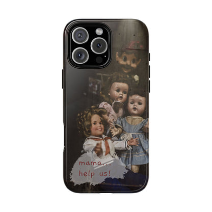Personalized Creepy Doll Tough Phone Case – Gothic Vintage Graphic