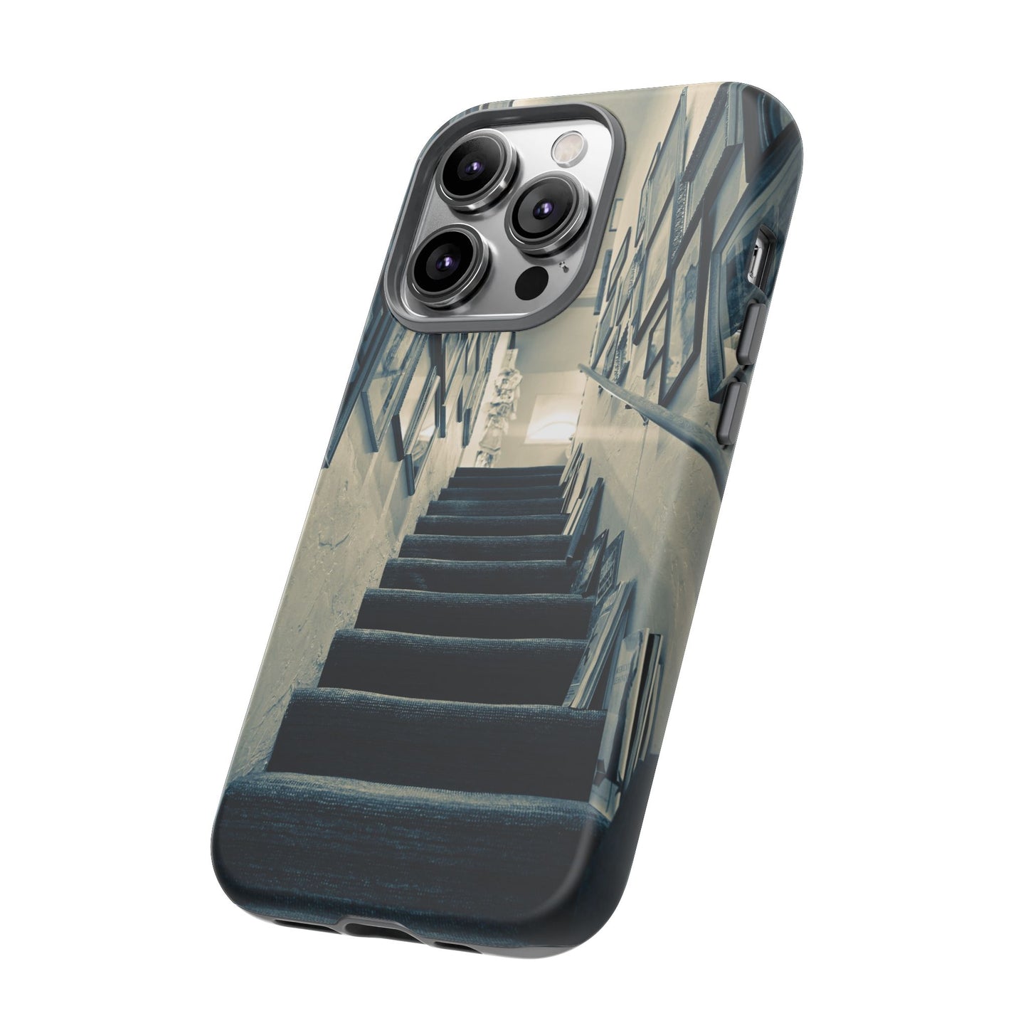 Vintage Style Tough Cases: Artistic Phone Case with Stairway Design, Unique Mobile Cover, Creative Gift for Art Lovers, Stylish Accessory