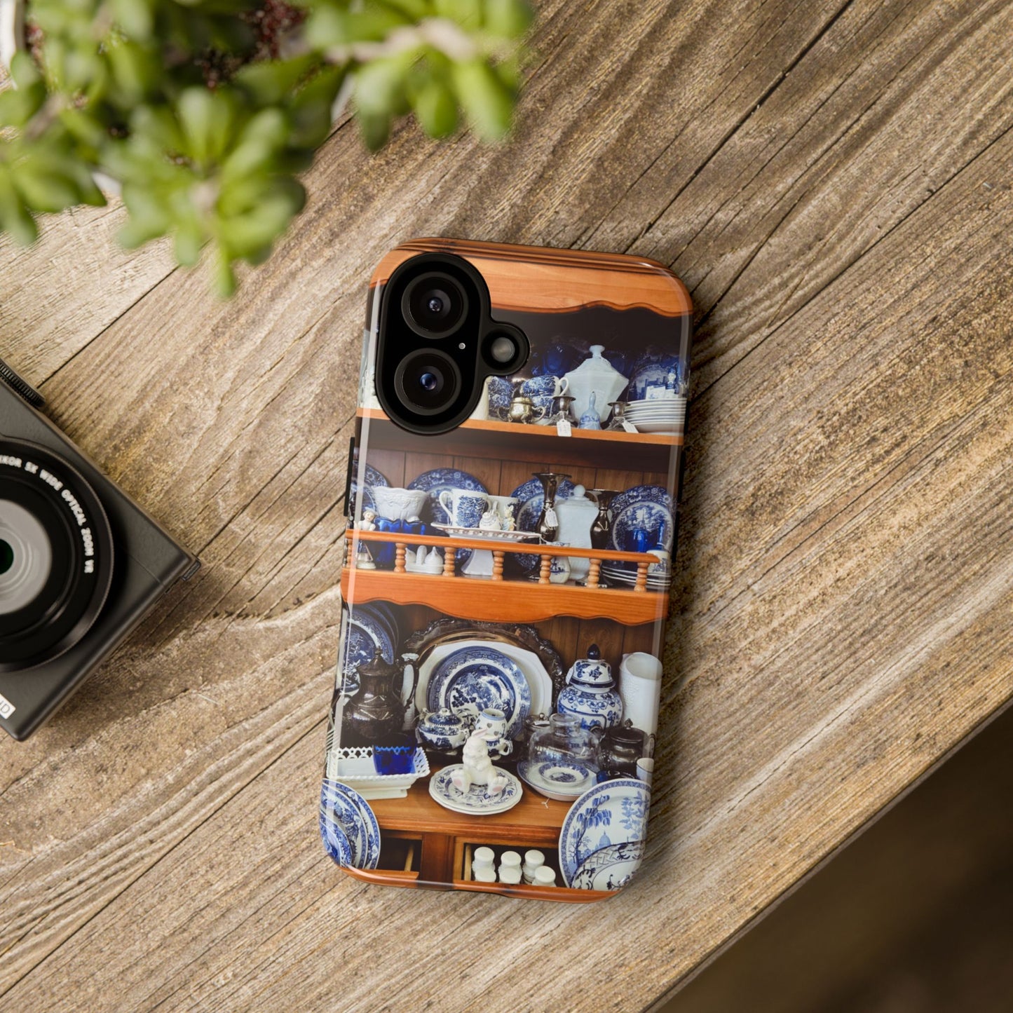 Blue & White Curio Charm Tough Phone Case. Classic China-Inspired Design with Timeless Elegance for Your iPhone, Samsung, or Google Pixel
