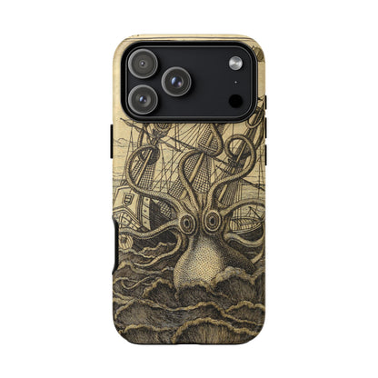 Vintage Kraken Tough Phone Case – Nautical Sea Monster Graphic