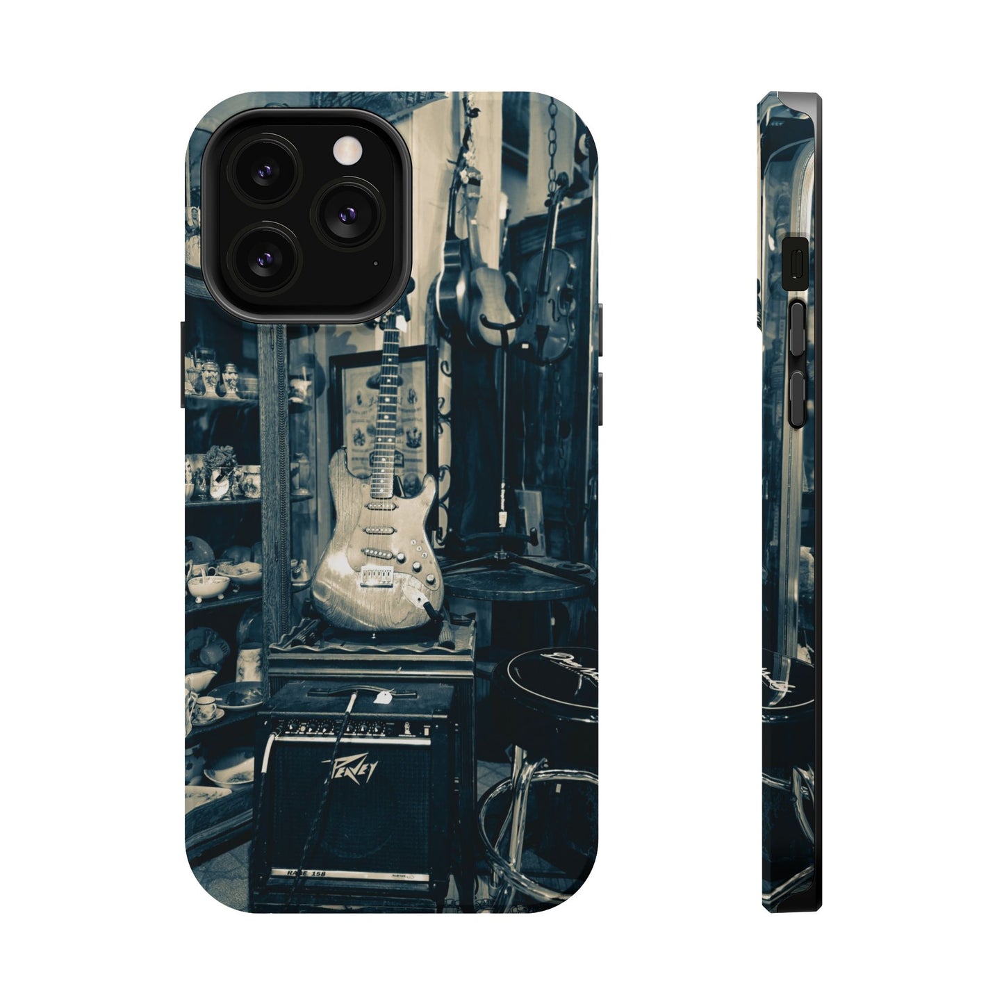 Vintage Electric Guitar Shop Phone Case | Magnetic Impact-Resistant Case