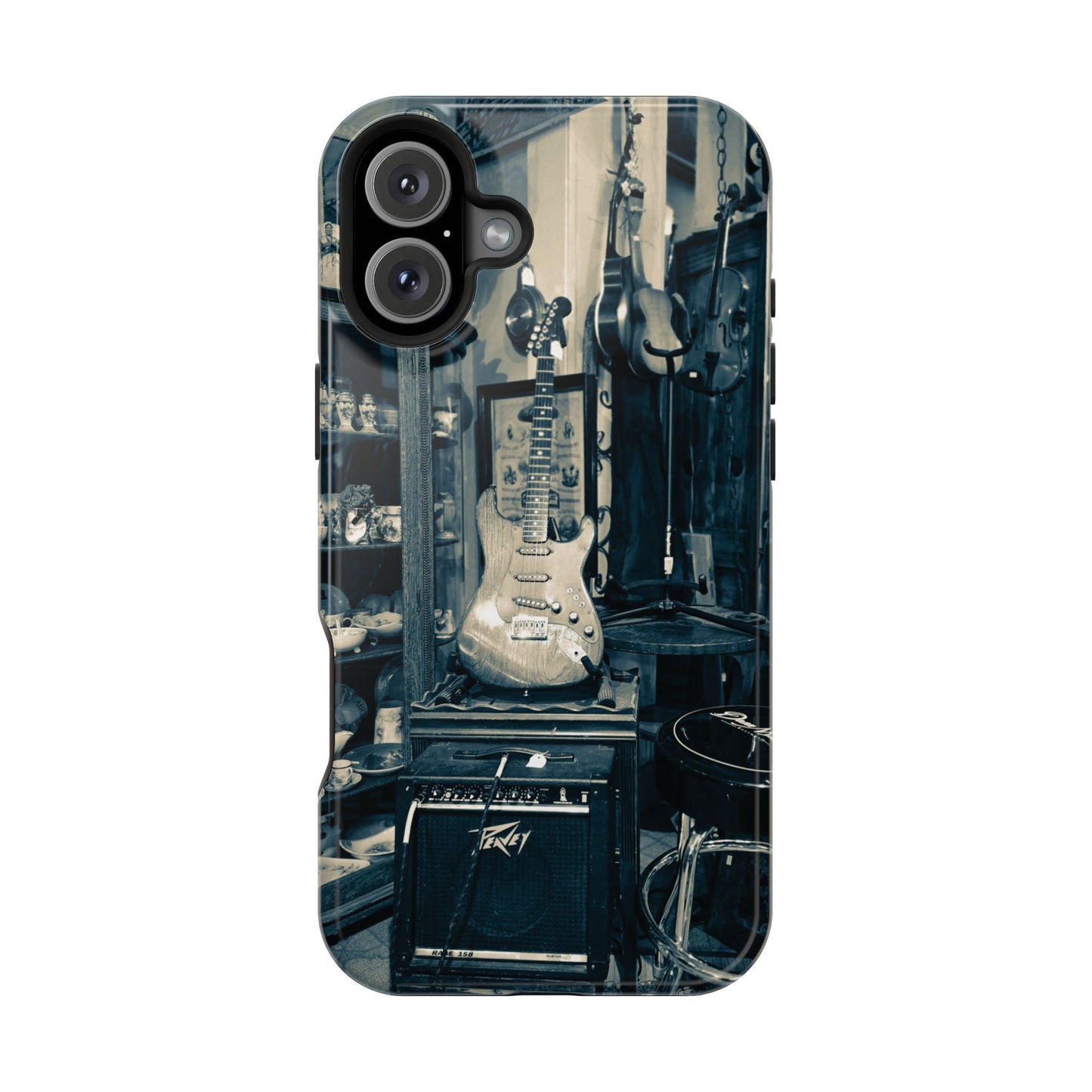 Vintage Electric Guitar Shop Phone Case | Magnetic Impact-Resistant Case