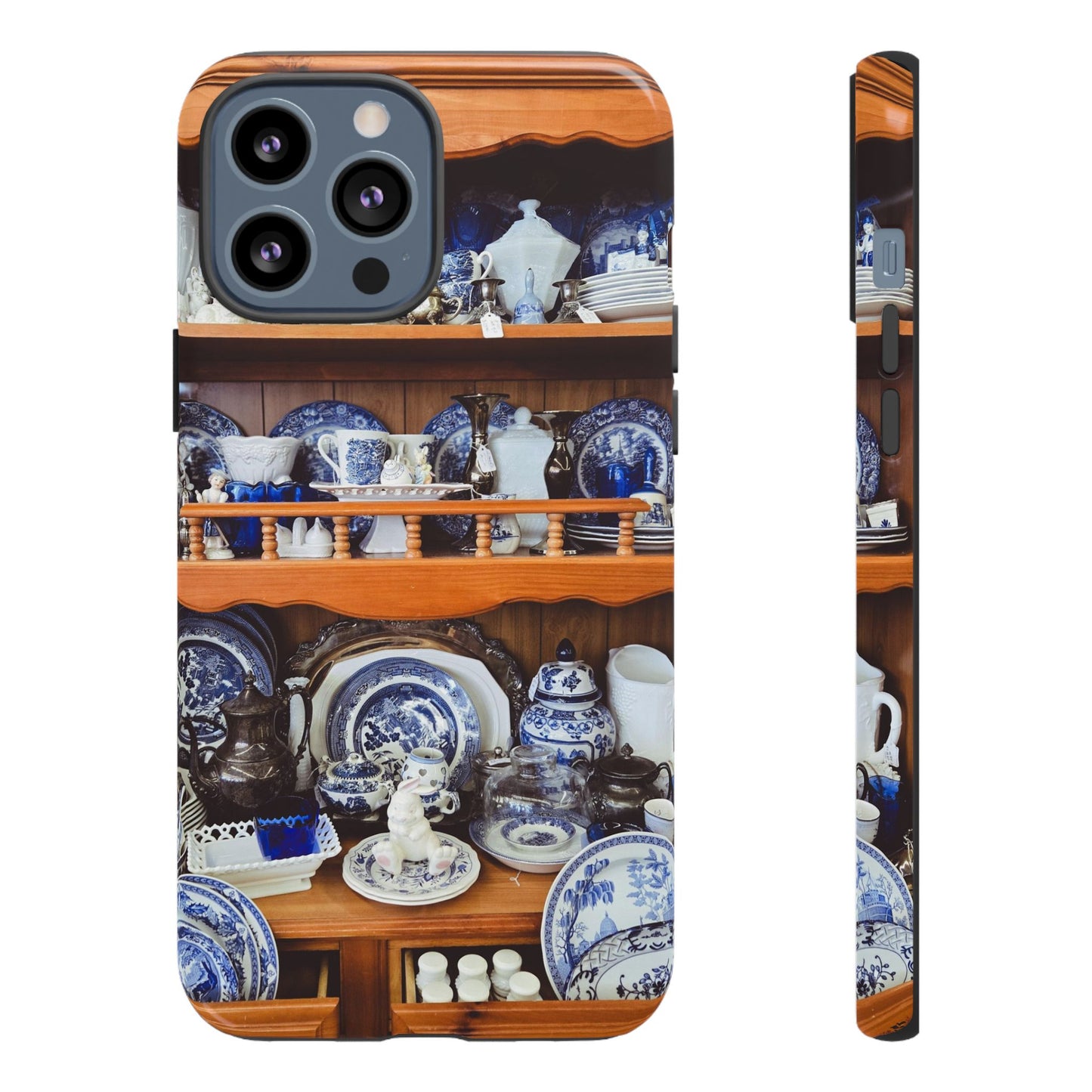 Blue & White Curio Charm Tough Phone Case. Classic China-Inspired Design with Timeless Elegance for Your iPhone, Samsung, or Google Pixel