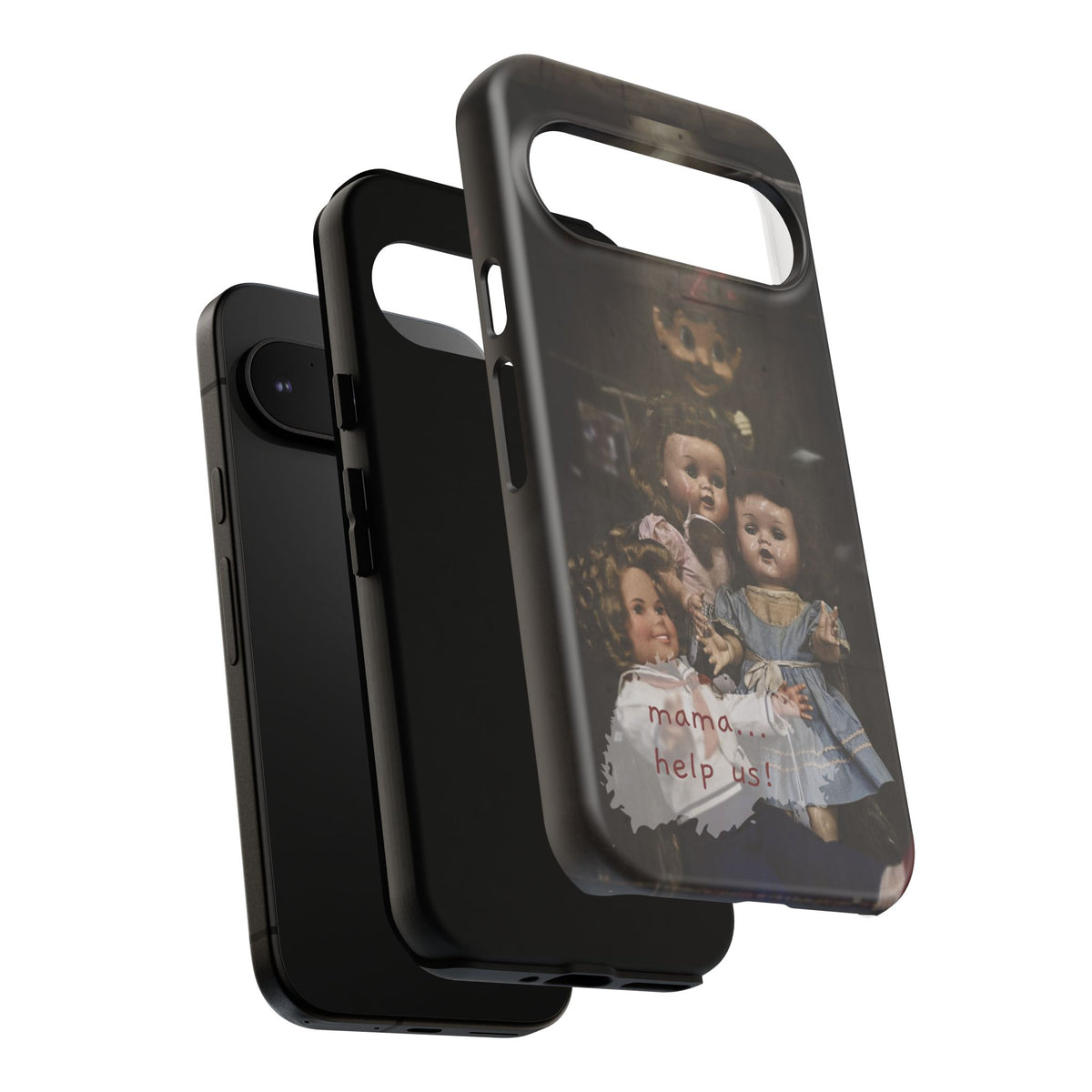 Personalized Creepy Doll Tough Phone Case – Gothic Vintage Graphic