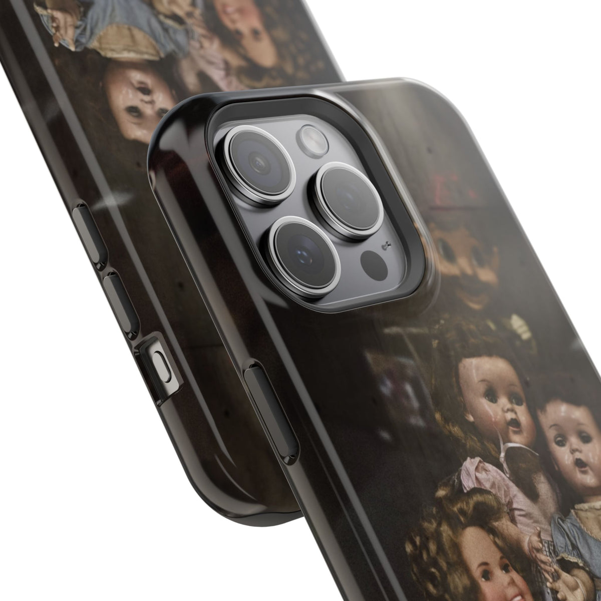 Personalized Creepy Doll MagSafe Tough Phone Case – Gothic Vintage Graphic