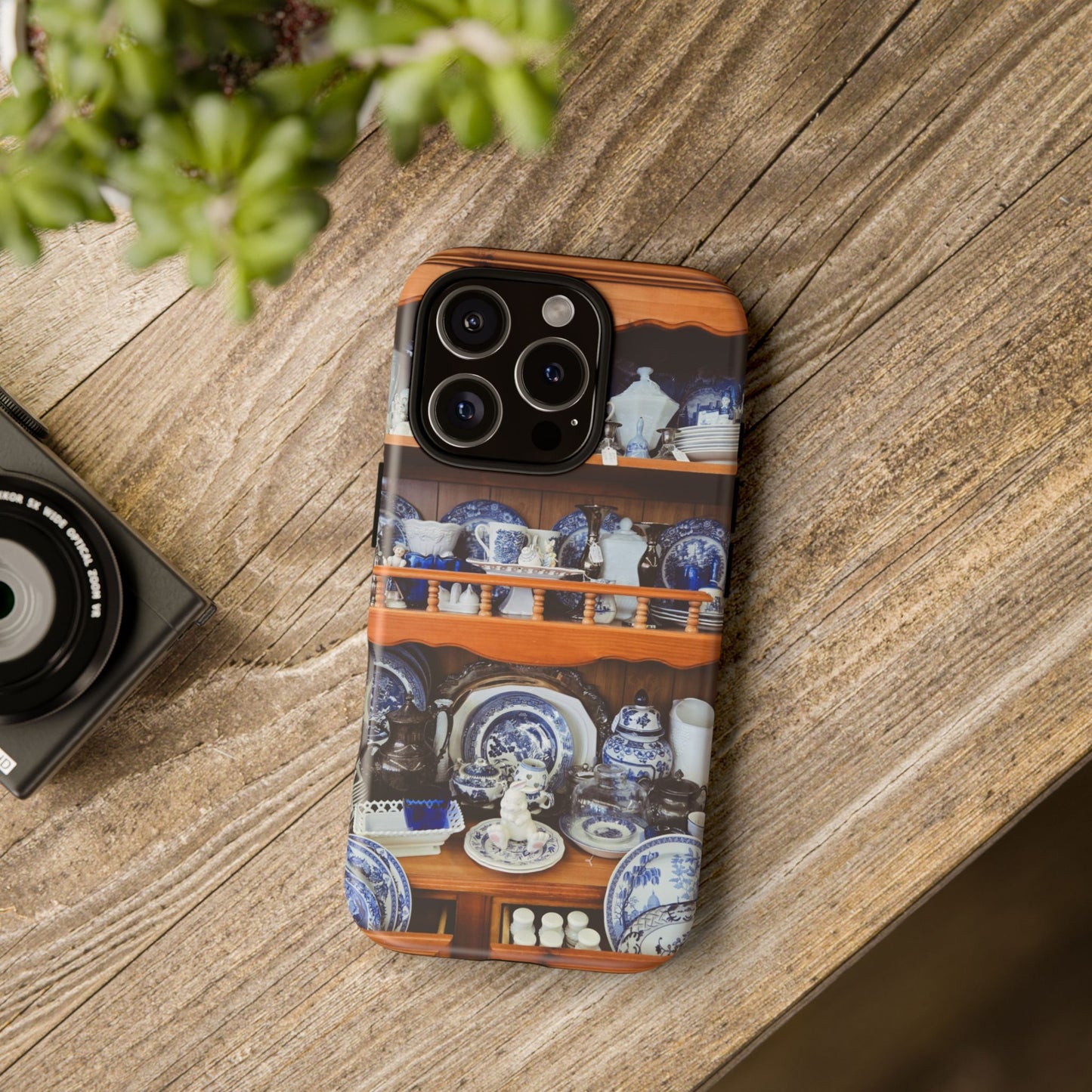 Blue & White Curio Charm Tough Phone Case. Classic China-Inspired Design with Timeless Elegance for Your iPhone, Samsung, or Google Pixel