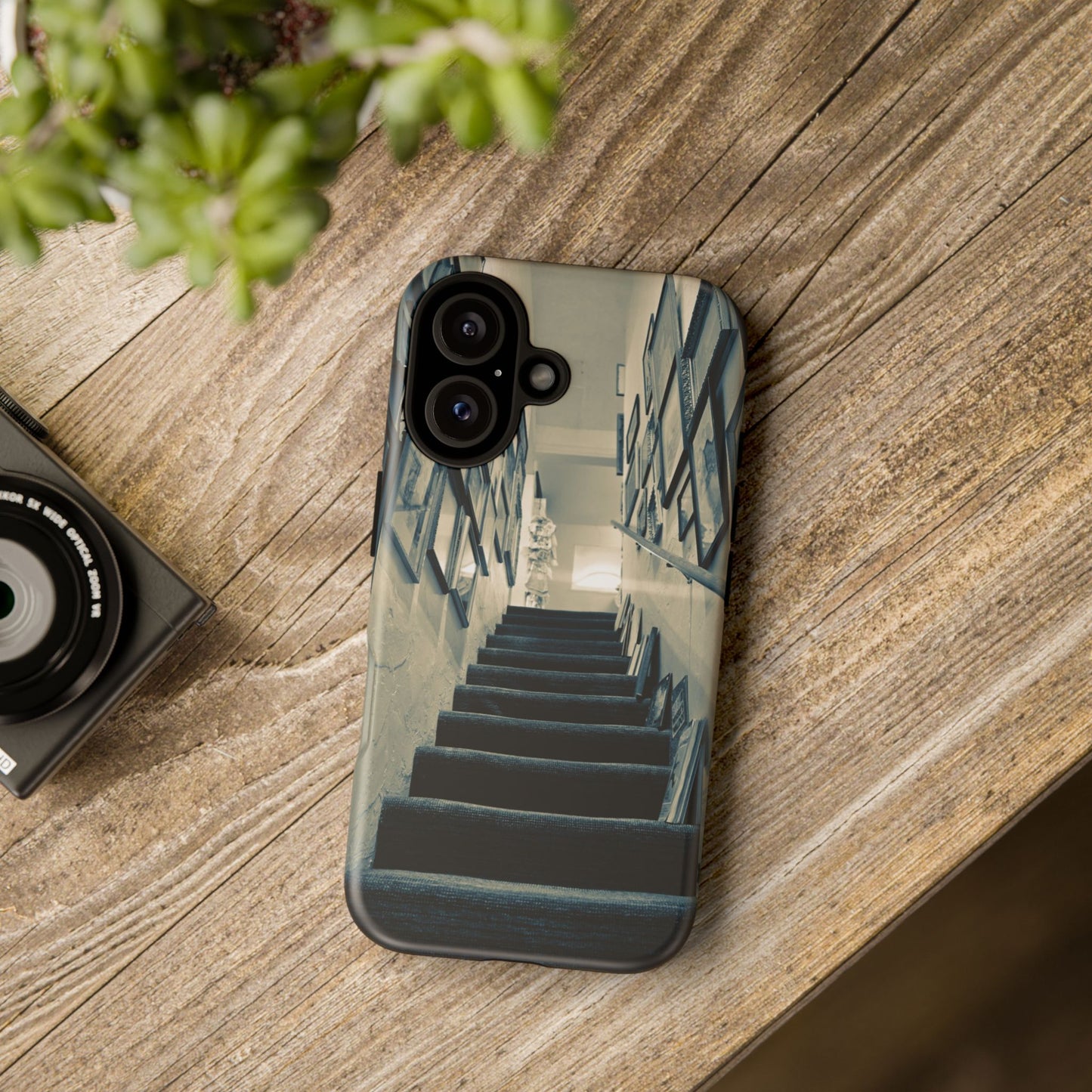 Vintage Boutique Stairway Tough Phone Case, Antique Shop Art Cover for iPhone, Samsung & Google Pixel