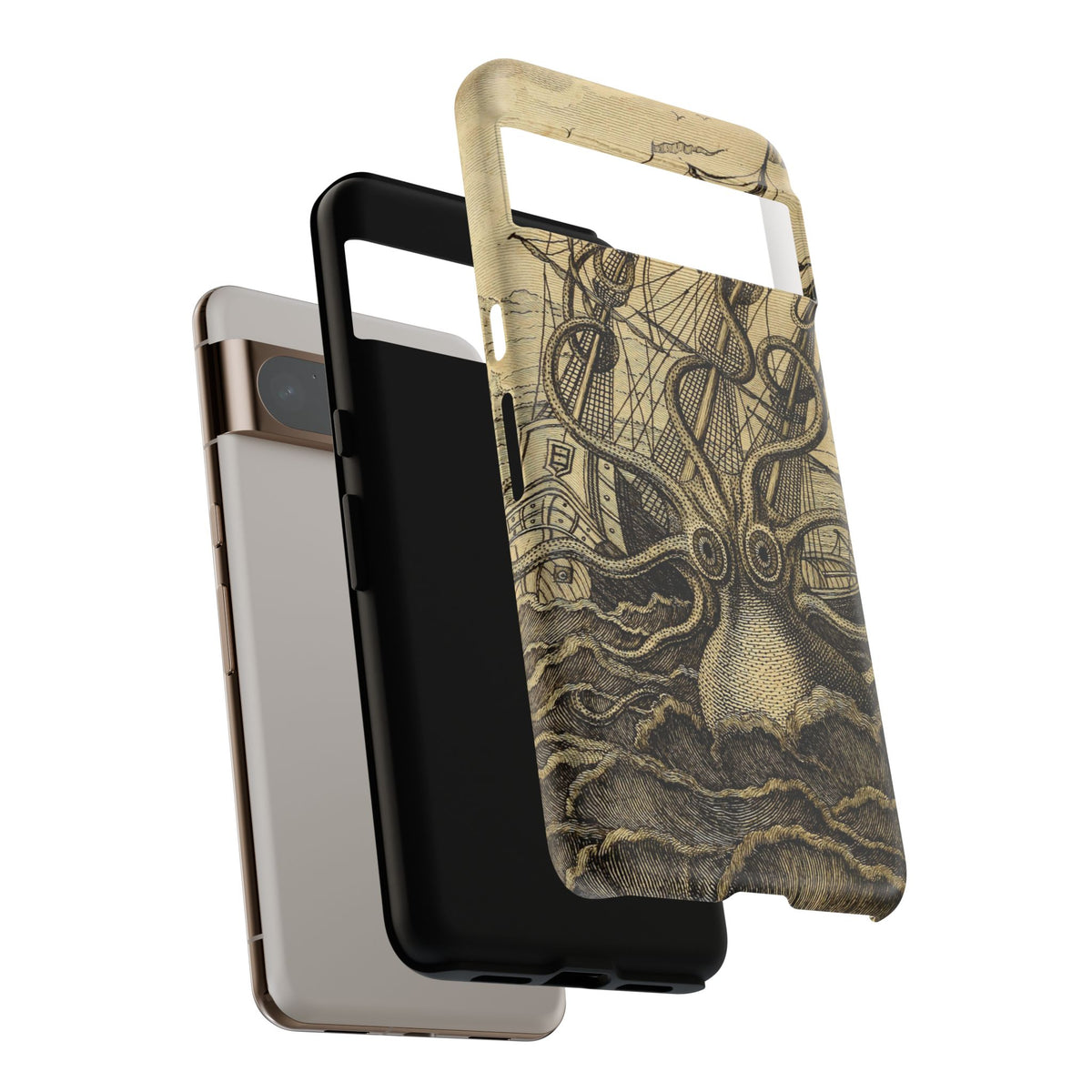 Vintage Kraken Tough Phone Case – Nautical Sea Monster Graphic