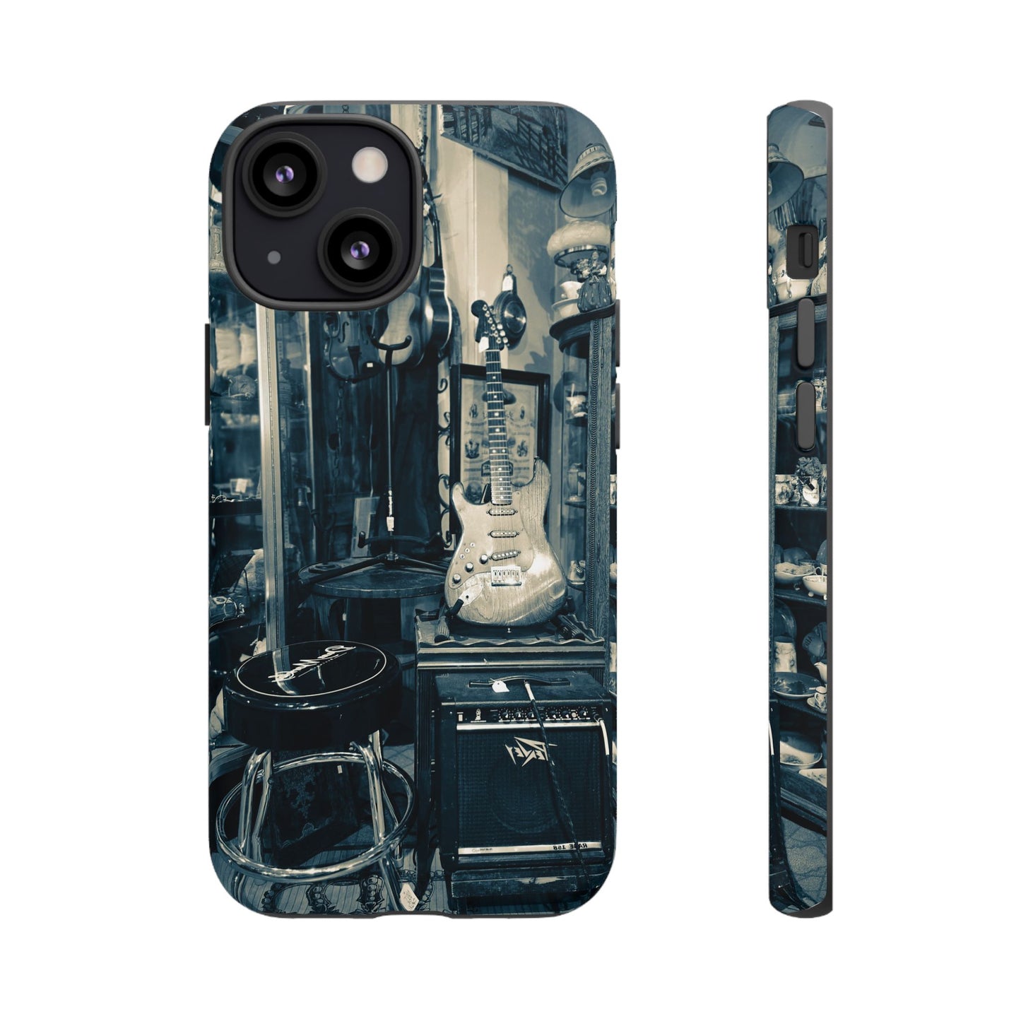 Guitar Vintage Phone Case, Tough Cases, Music Lover Gift, Rock & Roll Accessories, Unique Guitar Artwork, Phone Protection