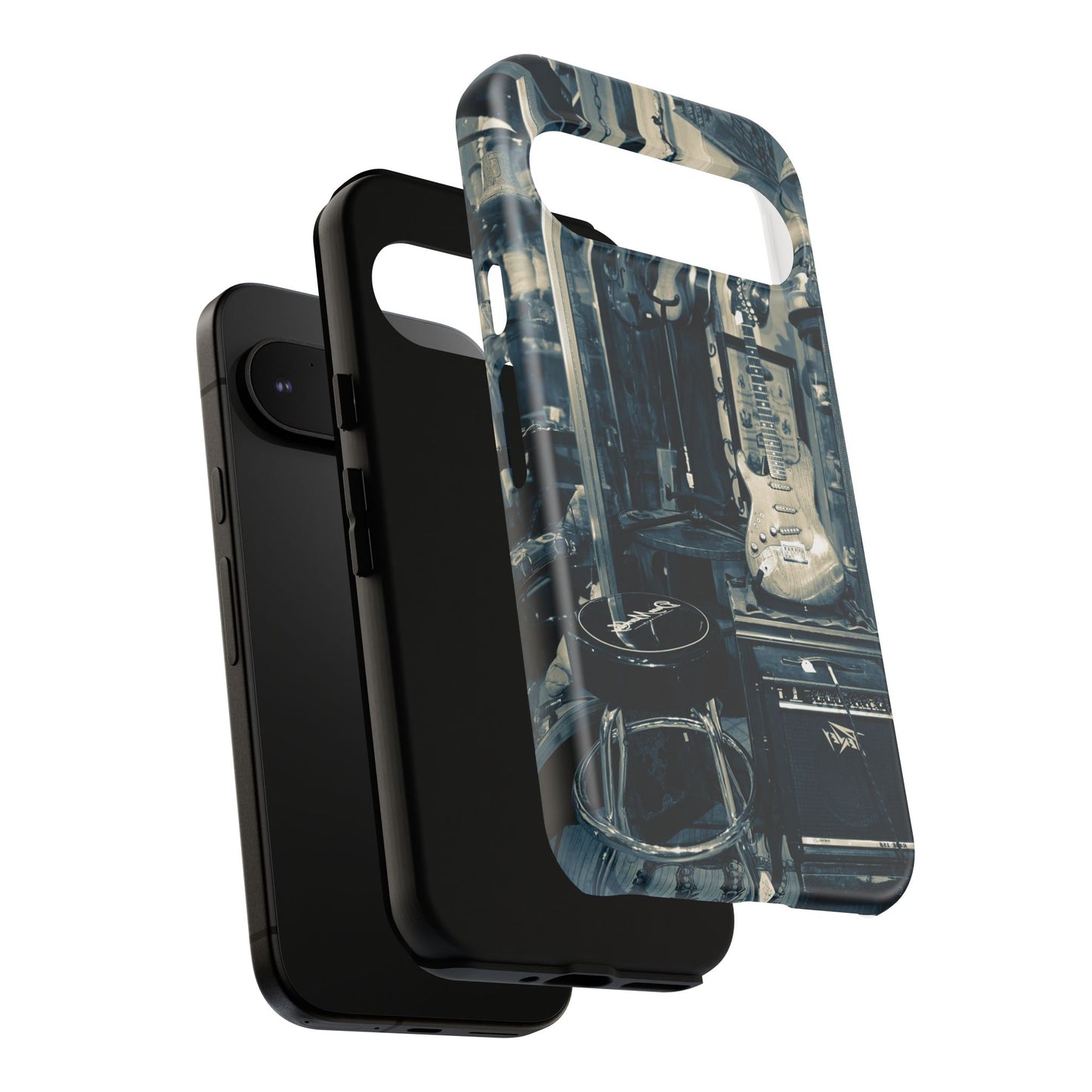 Guitar Vintage Phone Case, Tough Cases, Music Lover Gift, Rock & Roll Accessories, Unique Guitar Artwork, Phone Protection