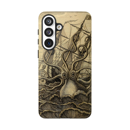 Vintage Kraken Tough Phone Case – Nautical Sea Monster Graphic