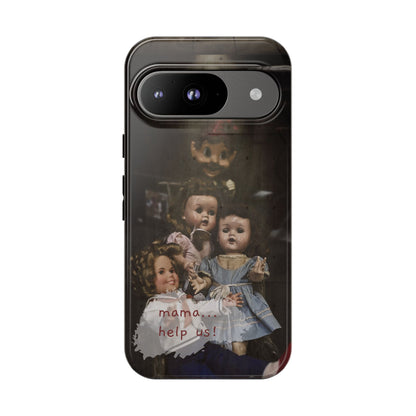 Personalized Creepy Doll Tough Phone Case – Gothic Vintage Graphic