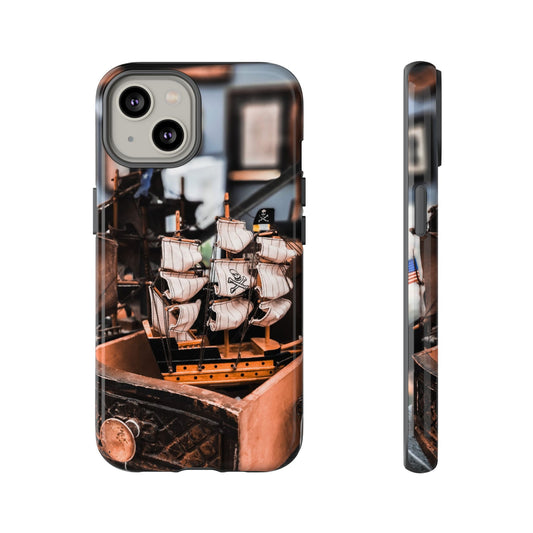 Vintage Ship-Inspired Phone Case, Nautical Design, Tough Phone Cover, Unique Gift for Sea Lovers, Perfect for Summer Adventures