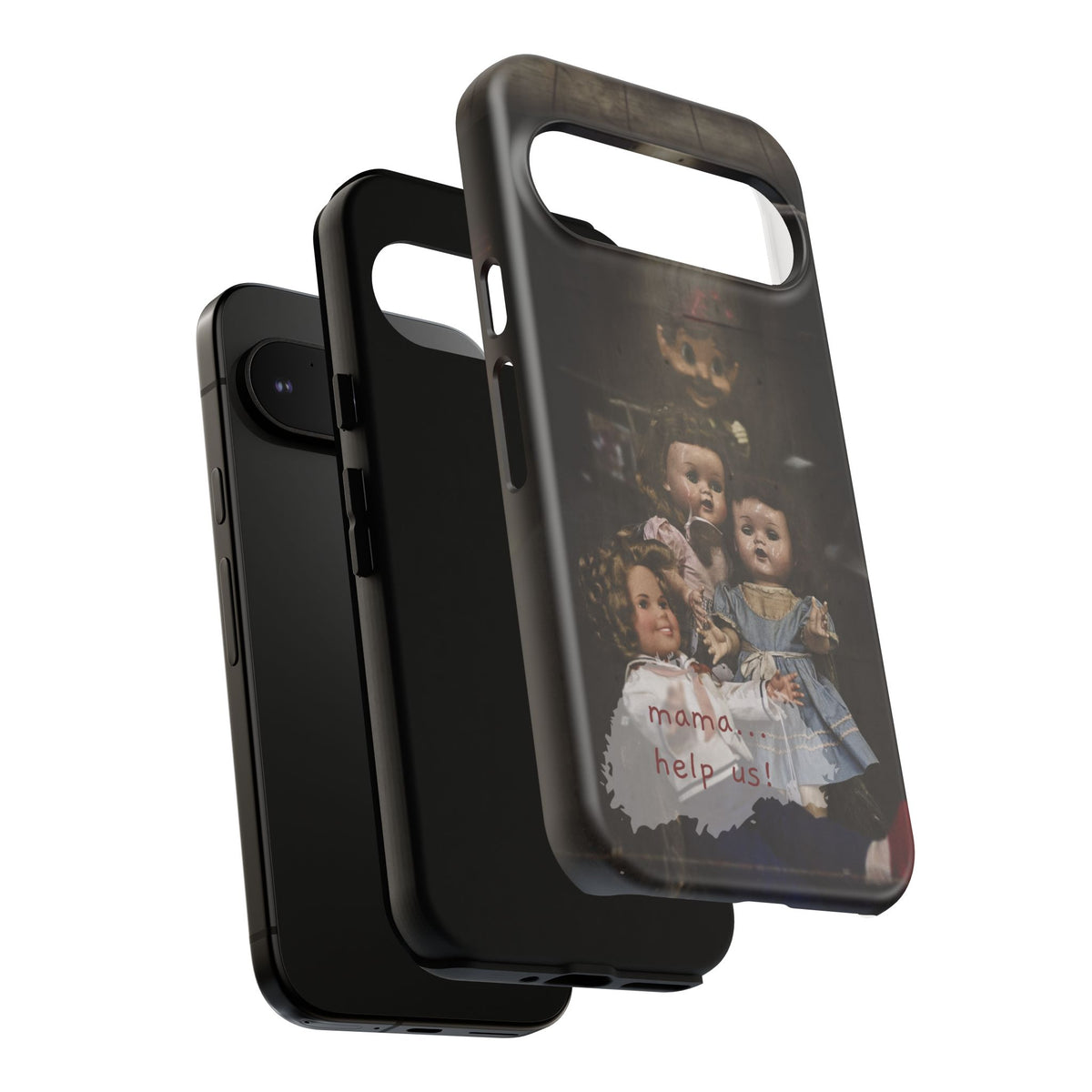 Personalized Creepy Doll Tough Phone Case – Gothic Vintage Graphic