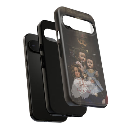 Personalized Creepy Doll Tough Phone Case – Gothic Vintage Graphic