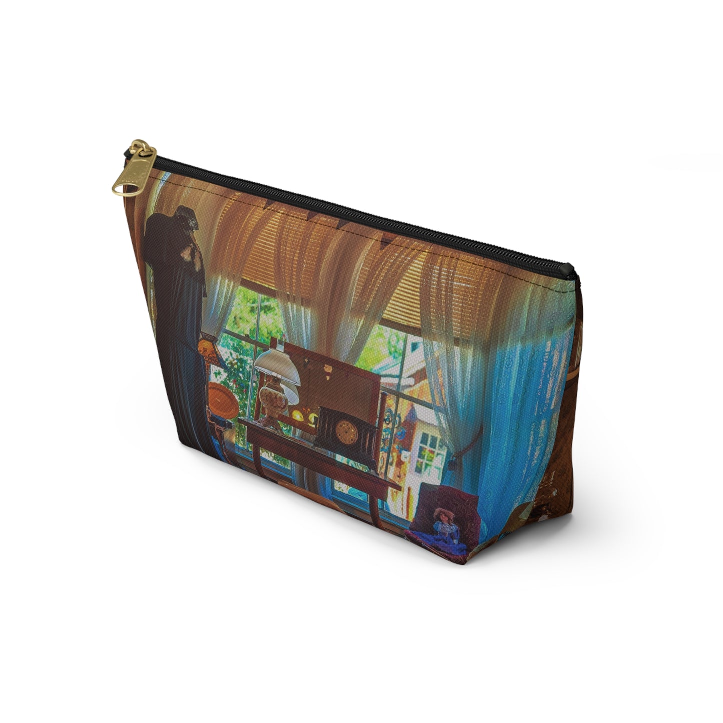 Vintage Cottage Accessories Pouch – Cozy Travel Companion — T‑Bottom Makeup & Organizer Bag