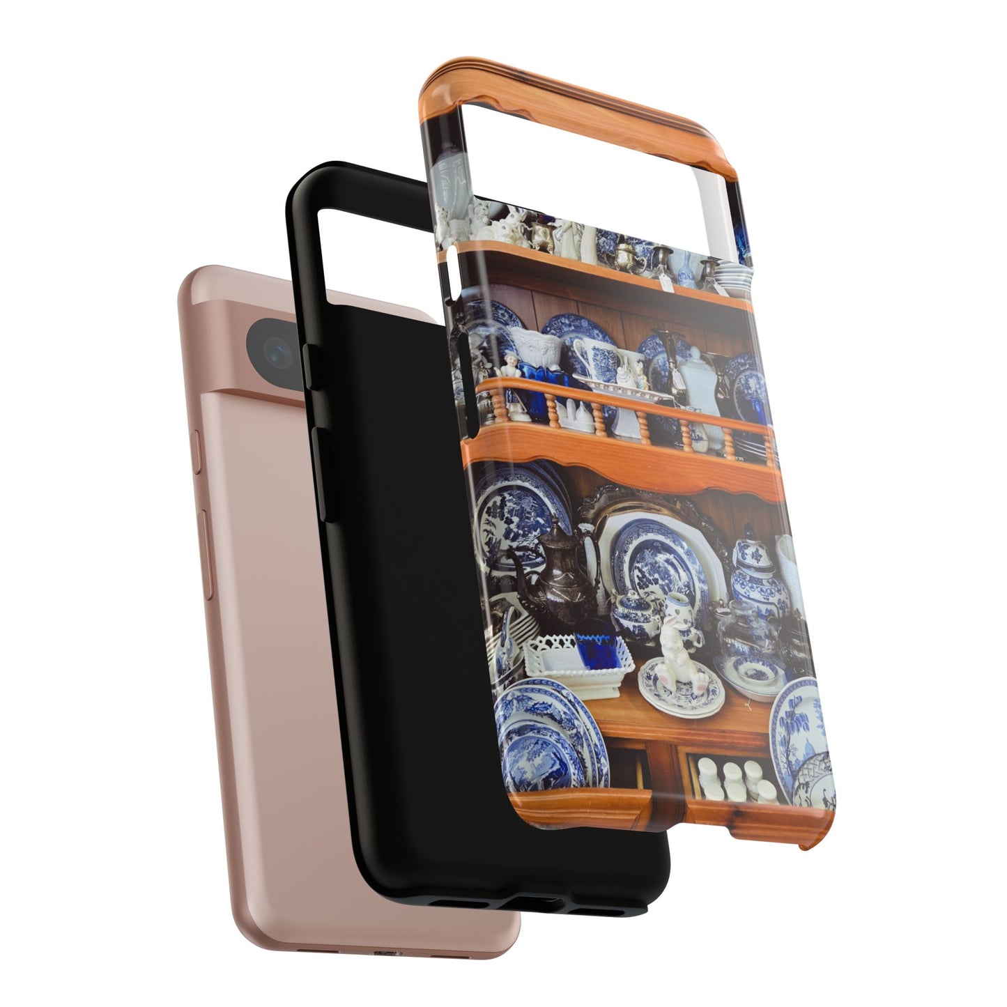 Blue & White Curio Charm Tough Phone Case. Classic China-Inspired Design with Timeless Elegance for Your iPhone, Samsung, or Google Pixel