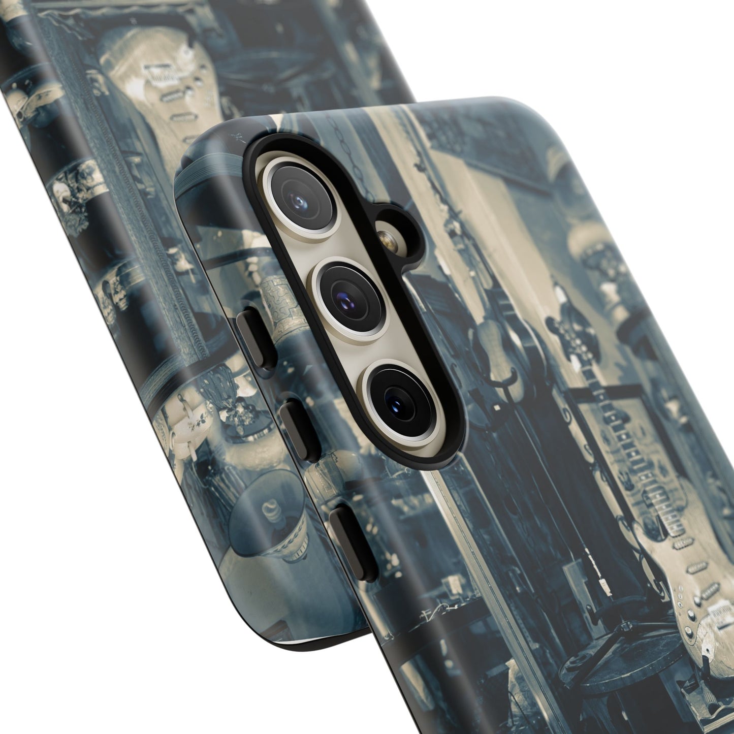 Guitar Vintage Phone Case, Tough Cases, Music Lover Gift, Rock & Roll Accessories, Unique Guitar Artwork, Phone Protection