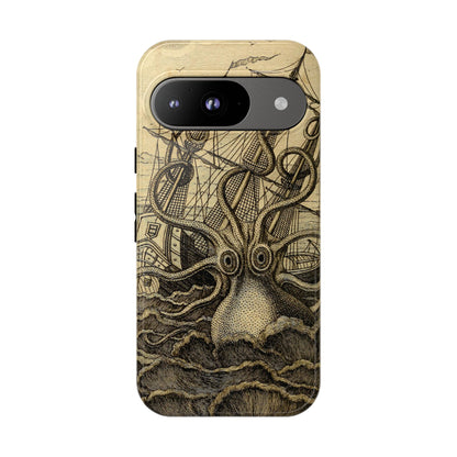 Vintage Kraken Tough Phone Case – Nautical Sea Monster Graphic