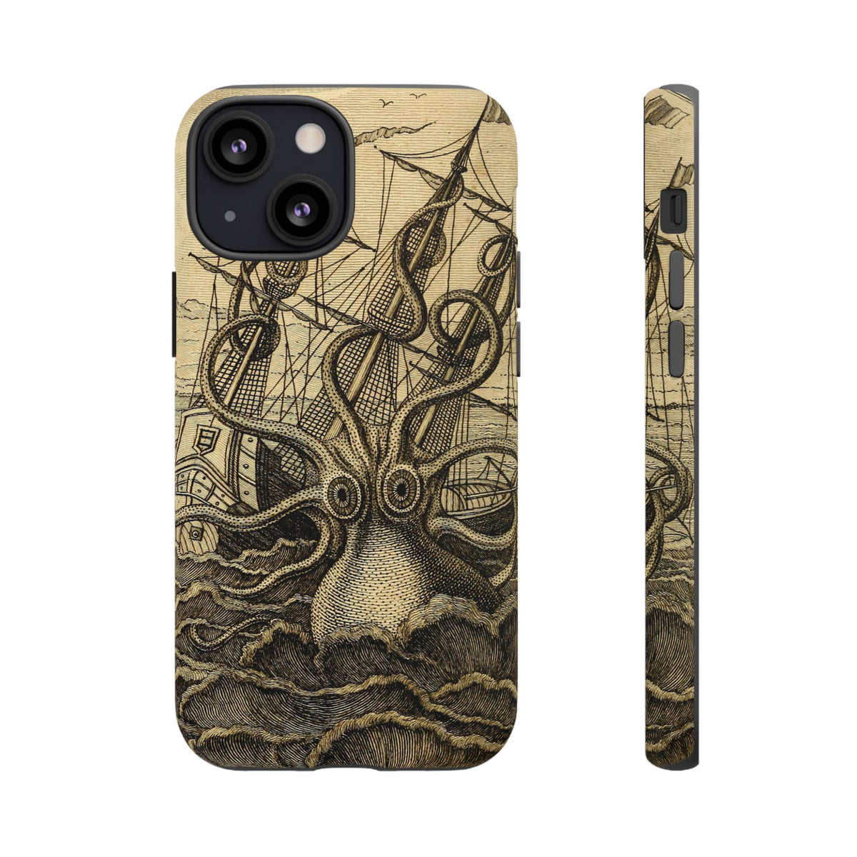 Vintage Kraken Tough Phone Case – Nautical Sea Monster Graphic