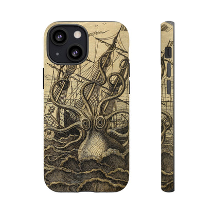 Vintage Kraken Tough Phone Case – Nautical Sea Monster Graphic