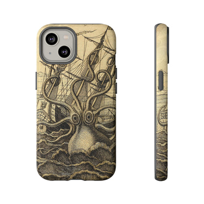 Vintage Kraken Tough Phone Case – Nautical Sea Monster Graphic