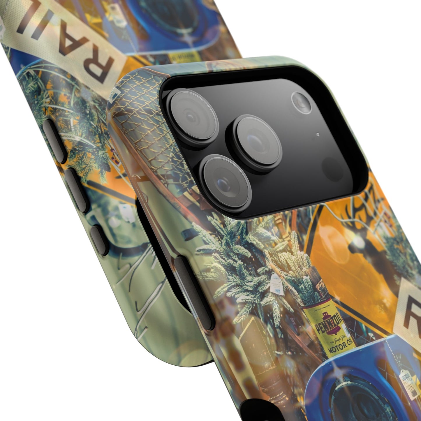 Vintage Railroad Crossing Collage Phone Case