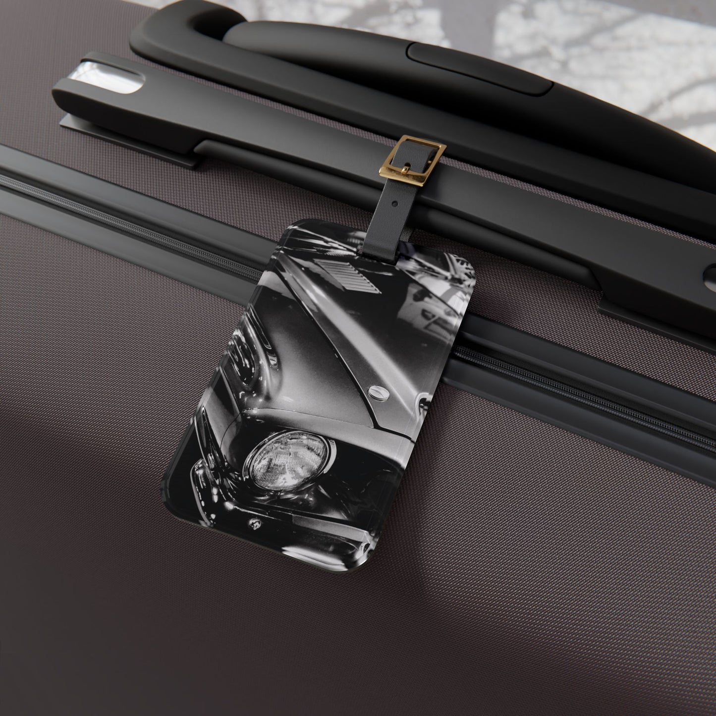 Vintage Mustang Luggage Tag— Timeless Muscle in Motion