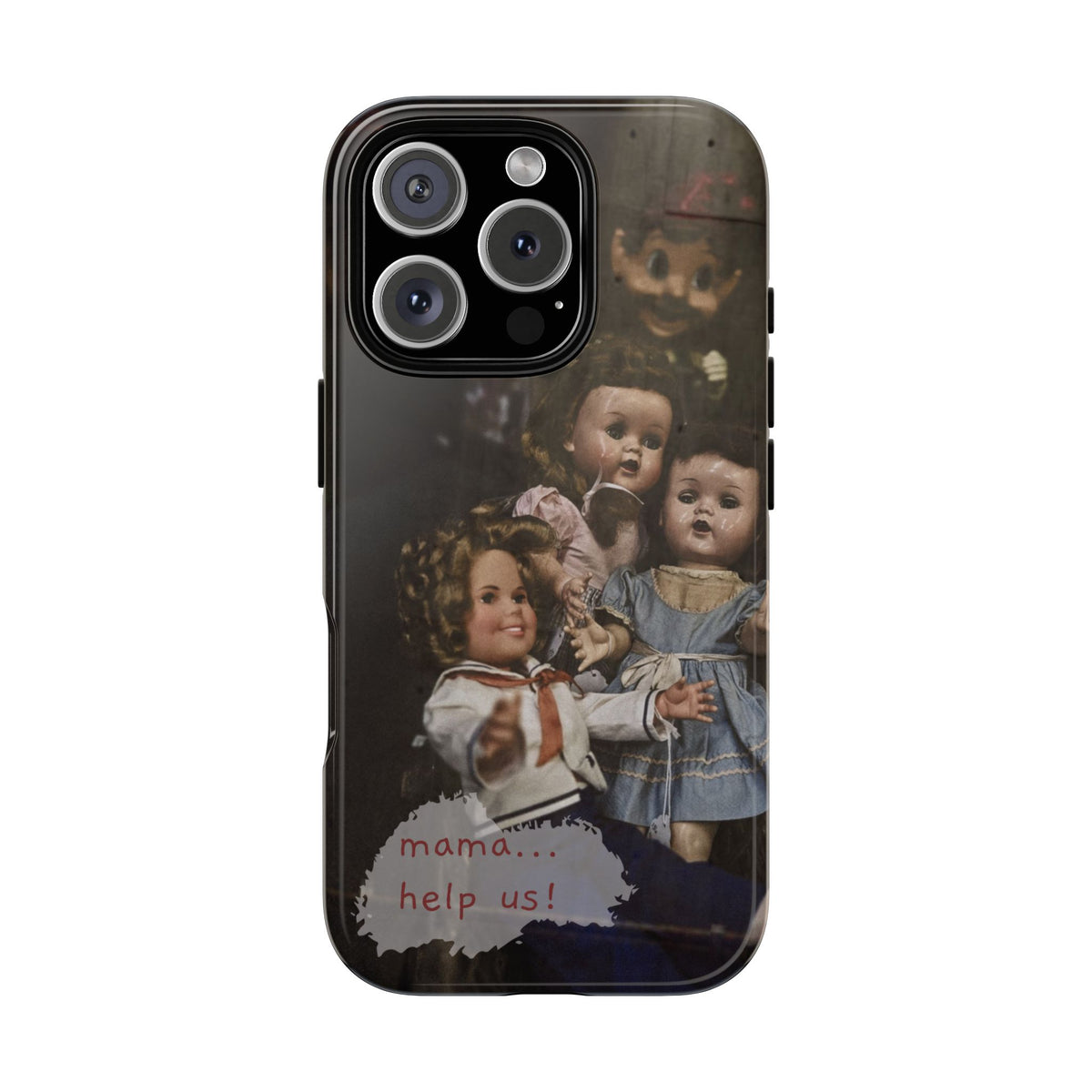Personalized Creepy Doll Tough Phone Case – Gothic Vintage Graphic