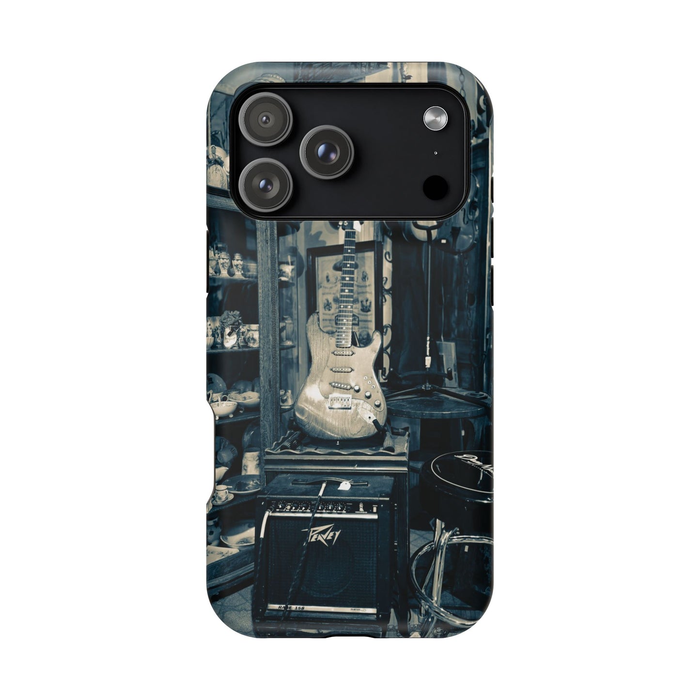 Vintage Electric Guitar Shop Phone Case | Magnetic Impact-Resistant Case