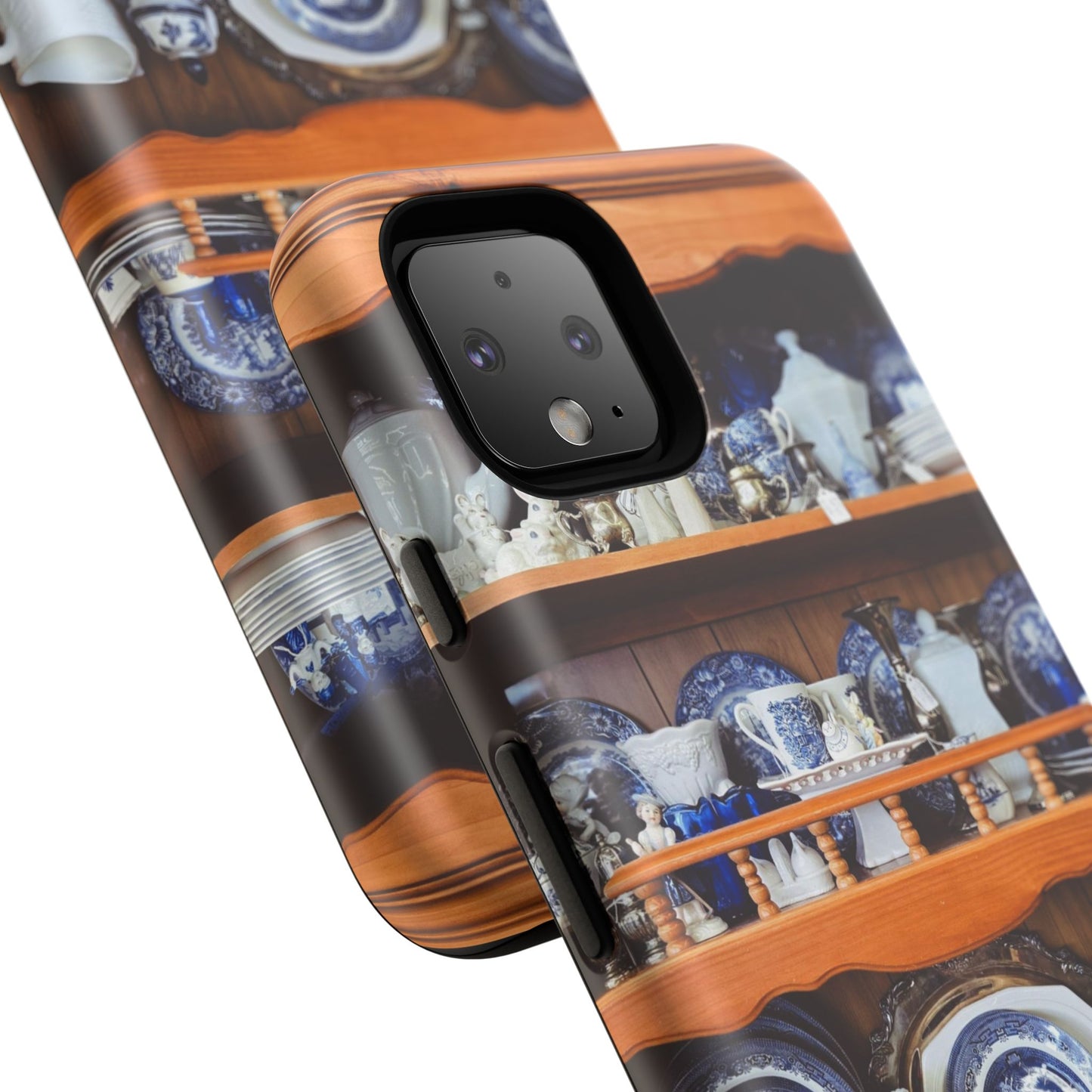 Blue & White Curio Charm Tough Phone Case. Classic China-Inspired Design with Timeless Elegance for Your iPhone, Samsung, or Google Pixel