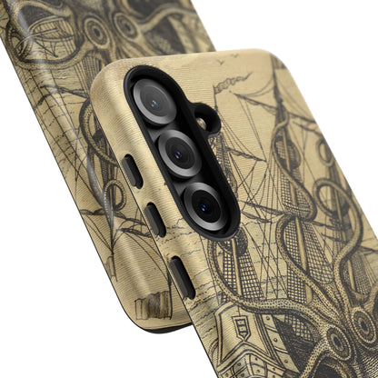Vintage Kraken Tough Phone Case – Nautical Sea Monster Graphic