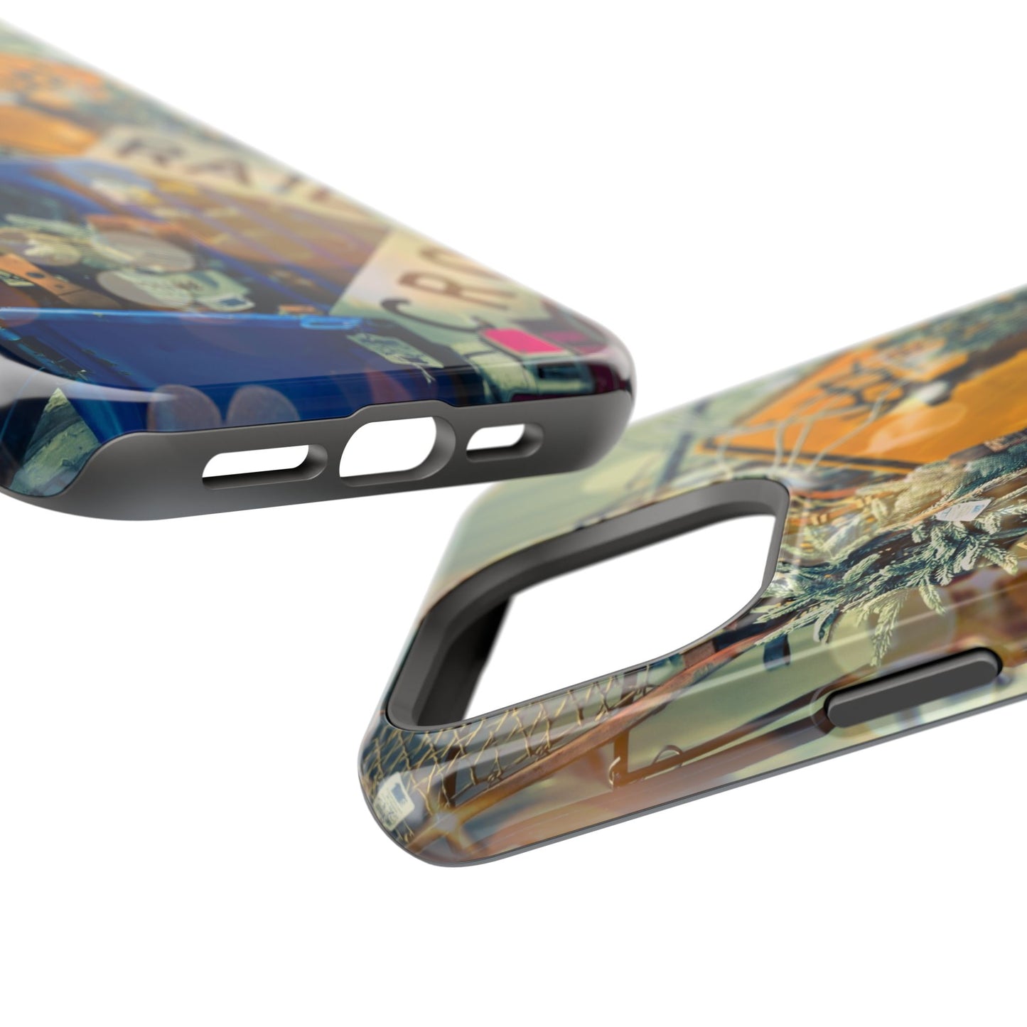 Vintage Railroad Crossing Collage Phone Case