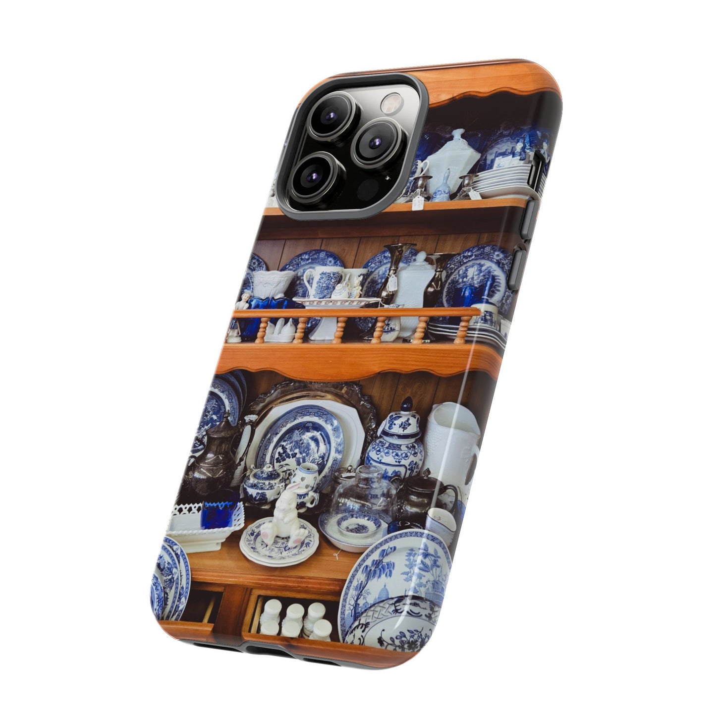 Blue & White Curio Charm Tough Phone Case. Classic China-Inspired Design with Timeless Elegance for Your iPhone, Samsung, or Google Pixel