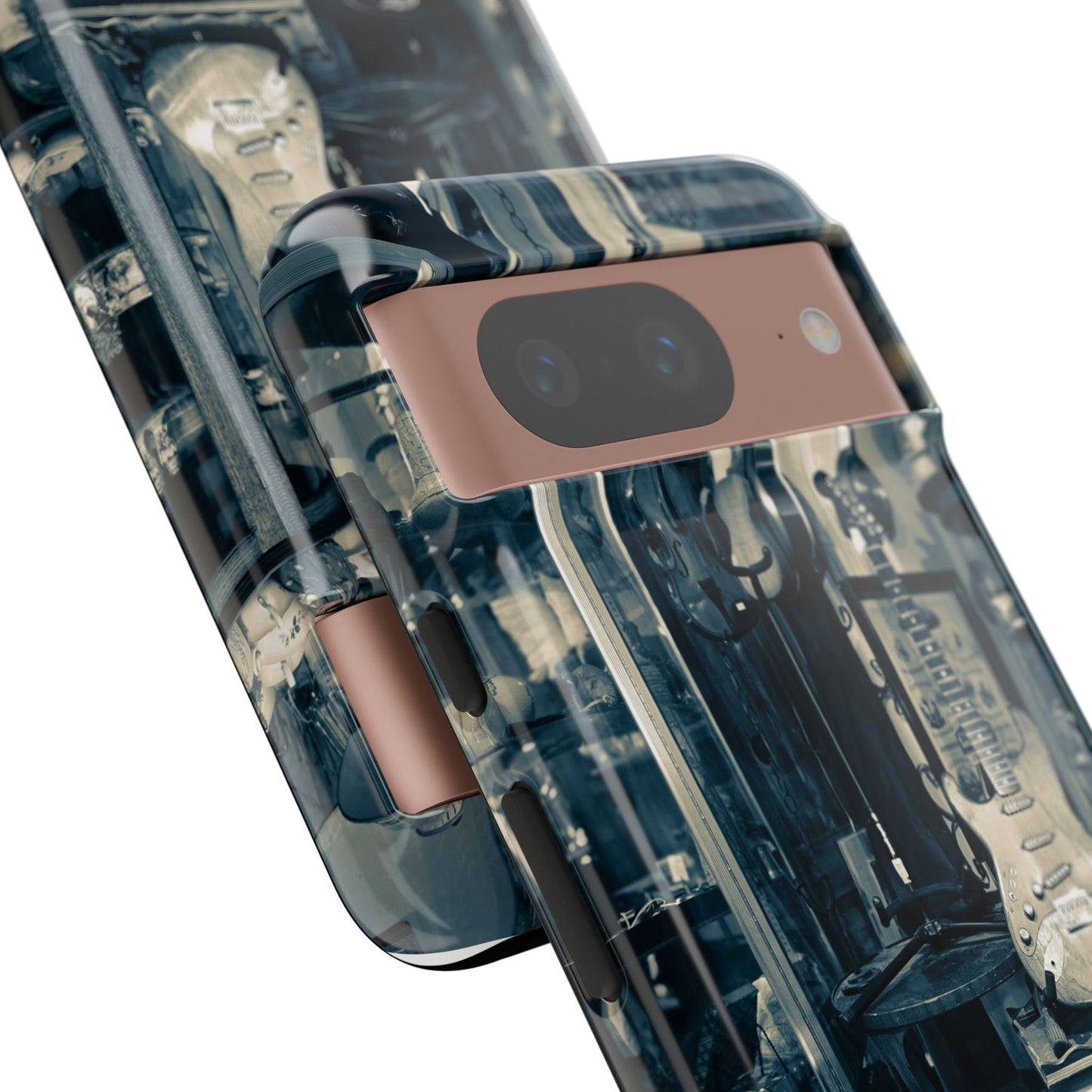 Guitar Vintage Phone Case, Tough Cases, Music Lover Gift, Rock & Roll Accessories, Unique Guitar Artwork, Phone Protection